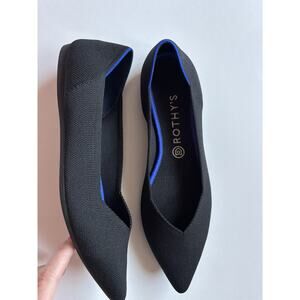 Women's Rothy's The Point Black Slip-On Size 11 Flat Comfort Shoes/EUC